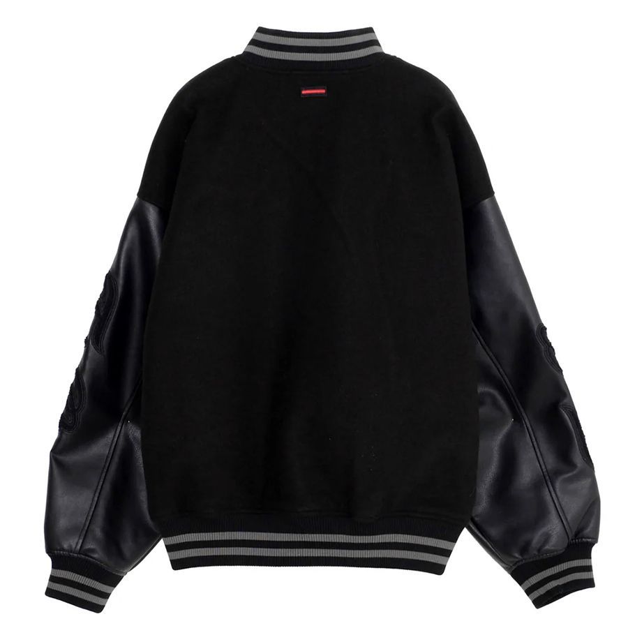 FUBU VARSITY JACKET【BLACK】(フブ メンズ 大きいサイズ スタジャン