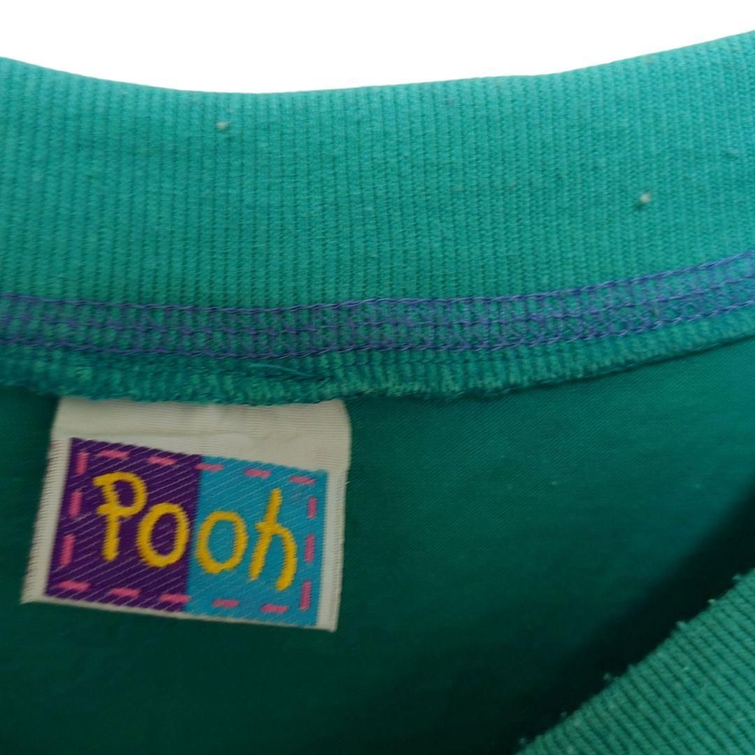 Pooh】90s キャラクター刺繍 ヘンリーネックTシャツ A-3868 - メルカリ