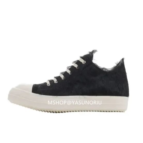 Rick Owens LOW SNEAKS BLK MILK MILK Ramones ラモーンズ ファー 