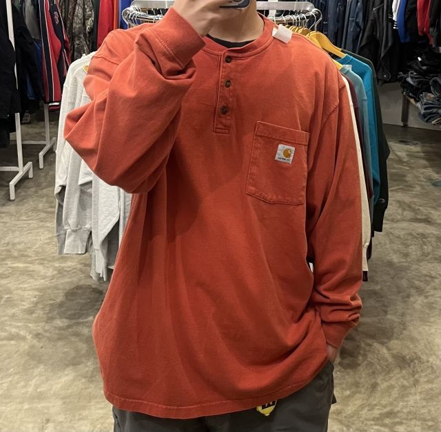 【Carhartt/カーハート】ヘンリーネック ロンT
