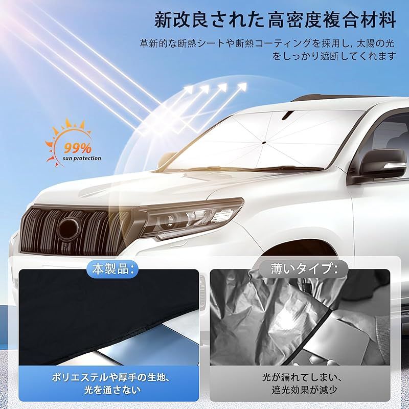 サンシェード 車 フロントガラス トヨタ ランドクルーザープラド 150系 