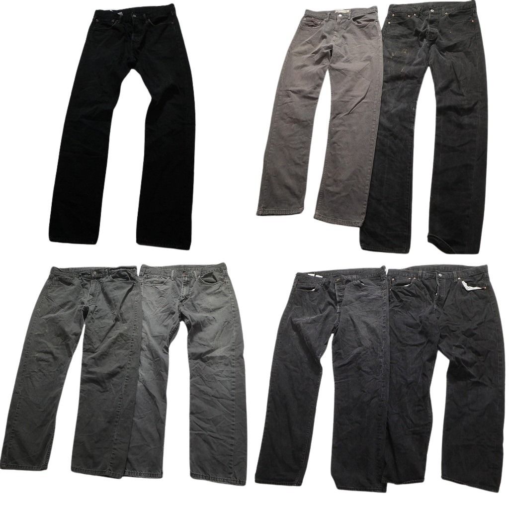 B品 古着卸 リーバイス 501 505 MIX ブラックデニム パンツ 7枚セット メンズ 31 |32 |36 |40 |42 古着 NA6243