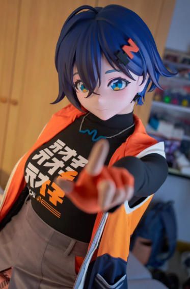 全頭マスク カツラ付き NO.1106 硬質 フルマスク ドール ヘッドロリータ人形 コスプレ マスク 仮装 着ぐるみ コスチューム 二次元