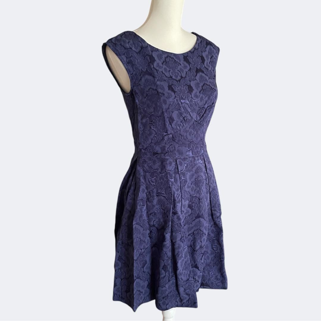 ◆Closetクローゼット ジャガード紫ネイビーフ