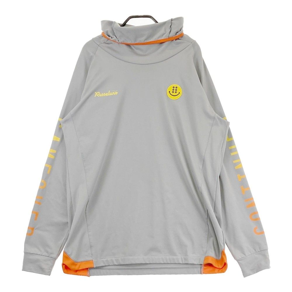 サイズ 6 RUSSELUNO ラッセルノ 裏起毛 ハイネック長袖Tシャツ ワッペン グレー系 240101434326 ゴルフウェア メンズ ストスト