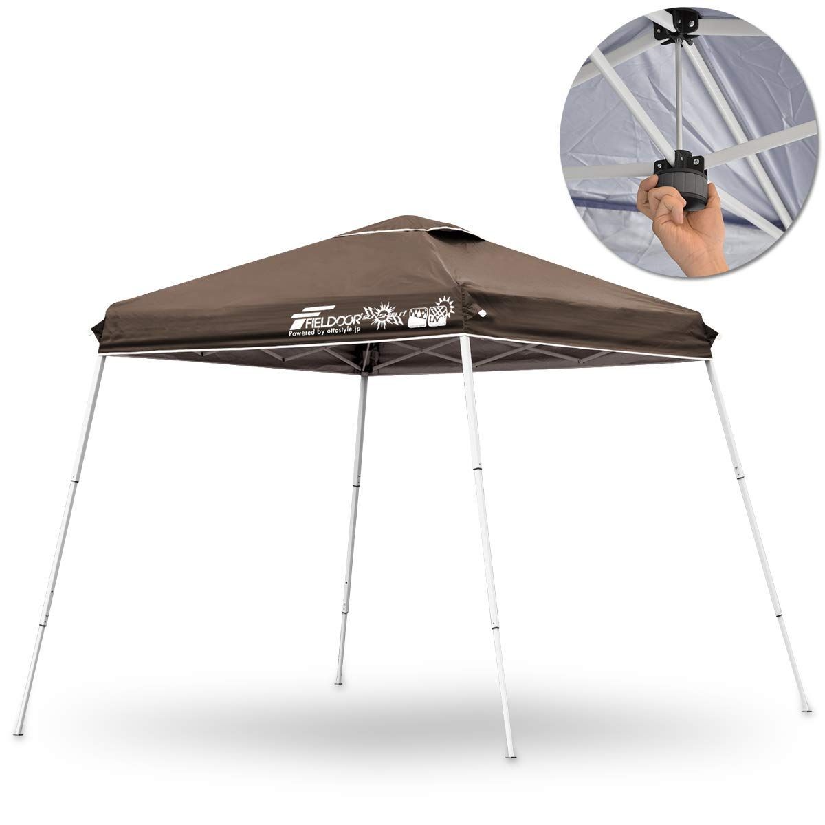 新品 FIELDOOR 1.8m ワンタッチ タープテント ポータブル