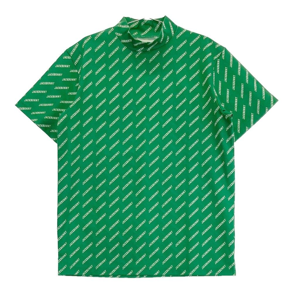 サイズ 6 JACK BUNNY ジャックバニー 2025年モデル ハイネック 半袖Tシャツ ロゴ柄 グリーン系 240101327137 ゴルフウェア メンズ ストスト