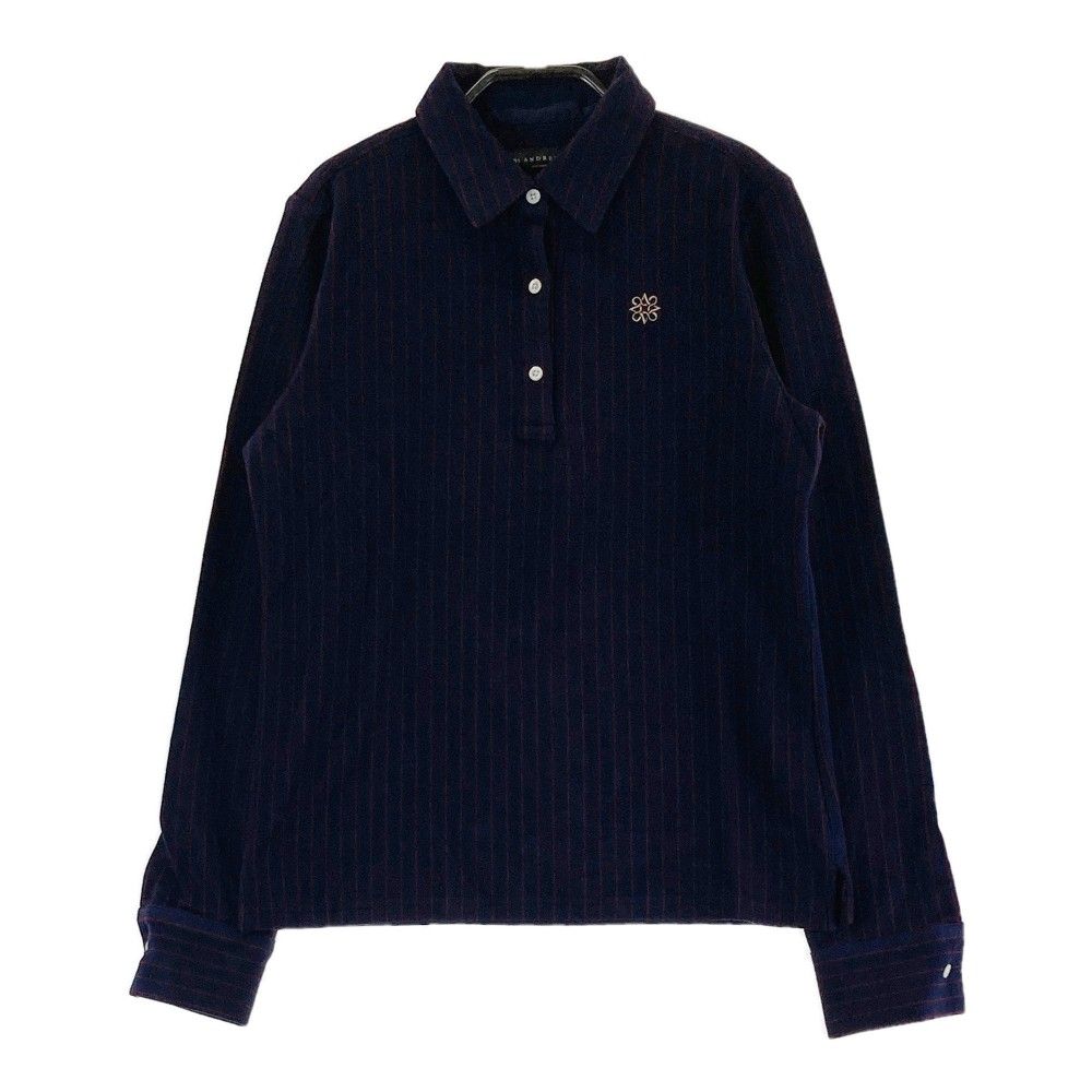 サイズ：M ST ANDREWS セントアンドリュース 長袖ポロシャツ