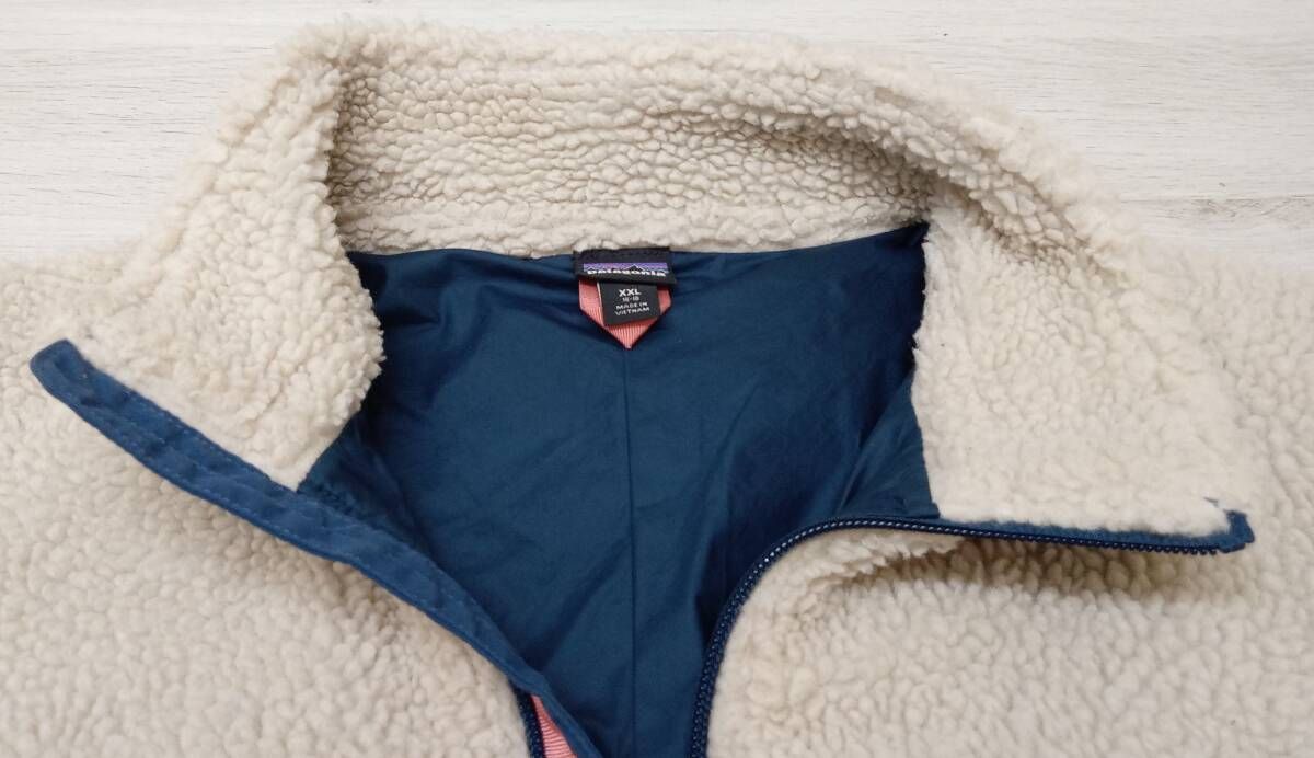 Patagonia|パタゴニア|フリースアウター|キッズ|アイボリー|XXLサイズ