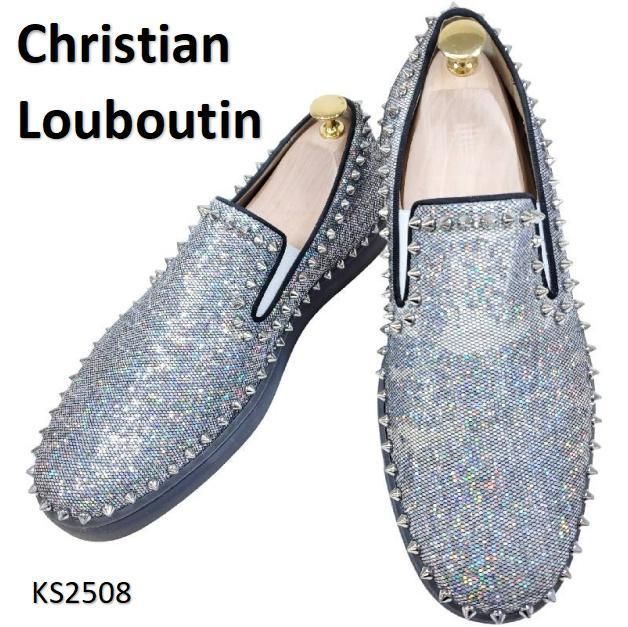 クリスチャンルブタン 激レアモデル グリッター ラメ スタッズ EU43  