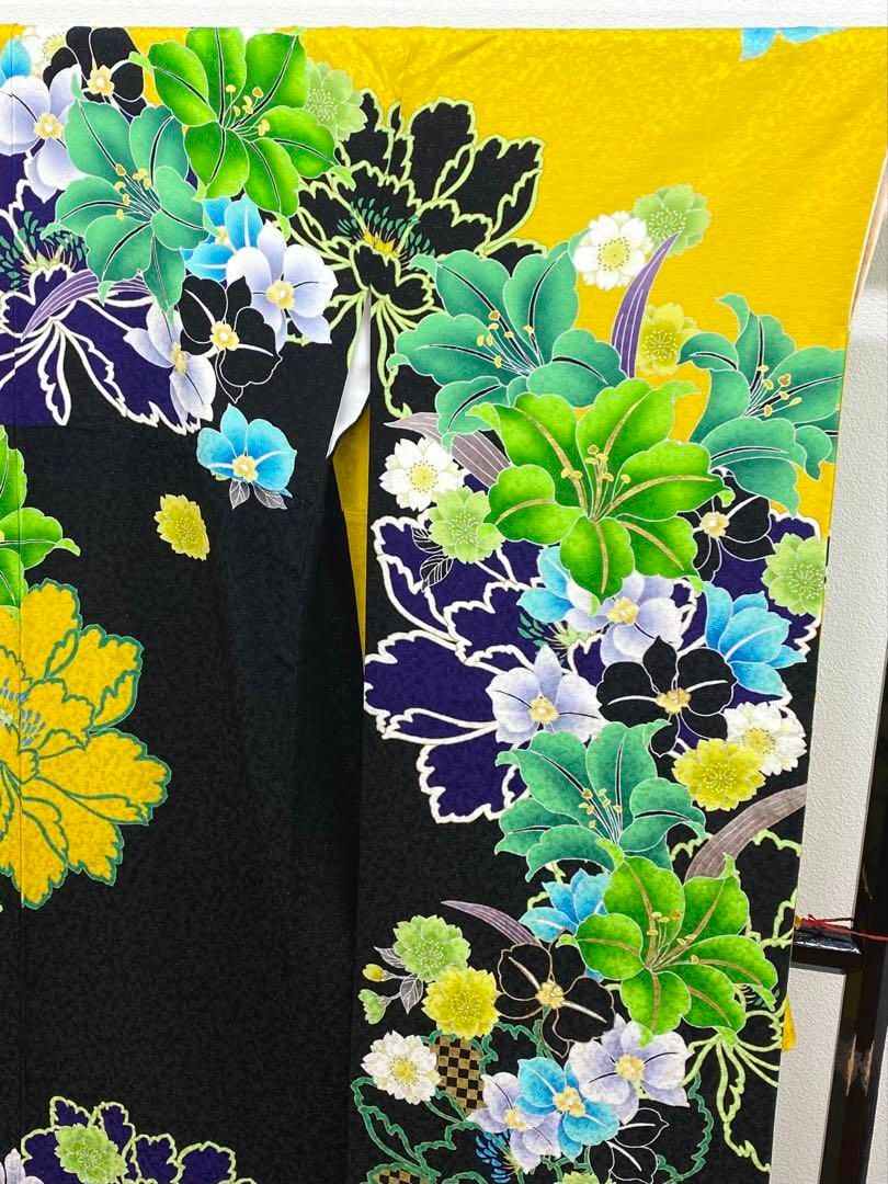 振袖 豪華 銀通し 刺繍 金彩 身丈169cm 撥水加工済