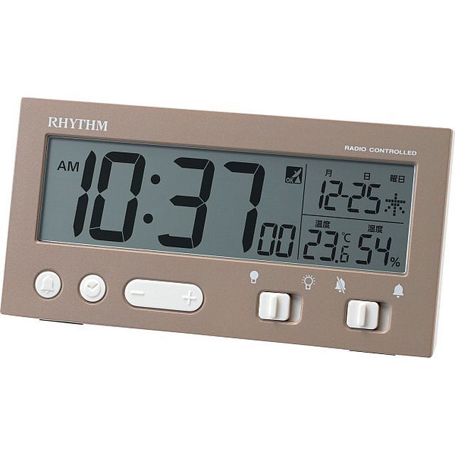 【ギフト】リズム フィットウェーブ D237 茶メタリック色 8RZ237SR06