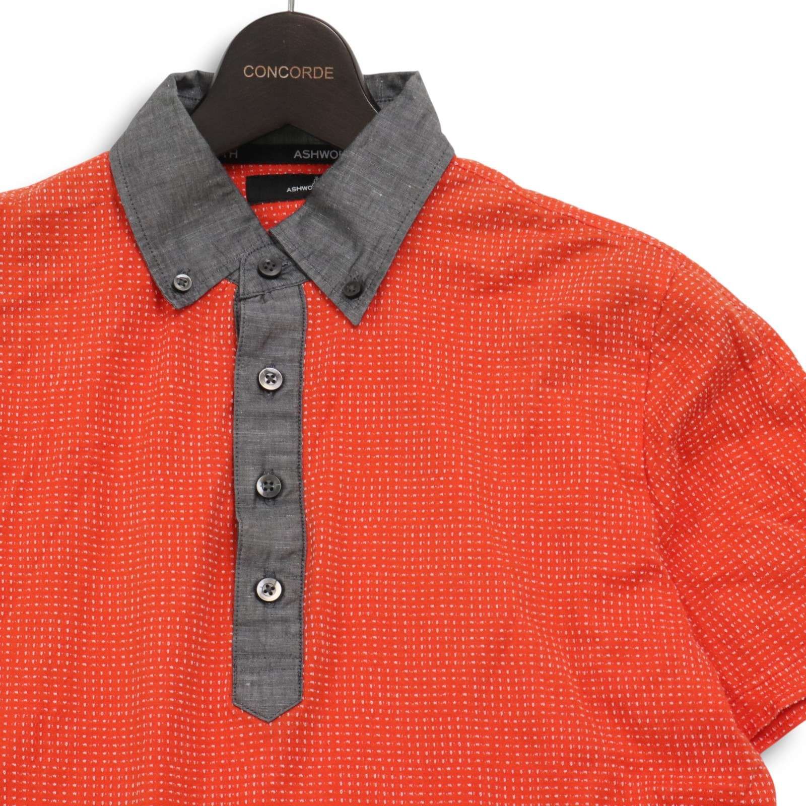 ASHWORTH ゴルフ シャツ ポロシャツ 日本製 オレンジ Oサイズ 美品 アシュワース ゴルフ HAWAII ハワイ限定 Kapolei GOLF CLUB 半袖