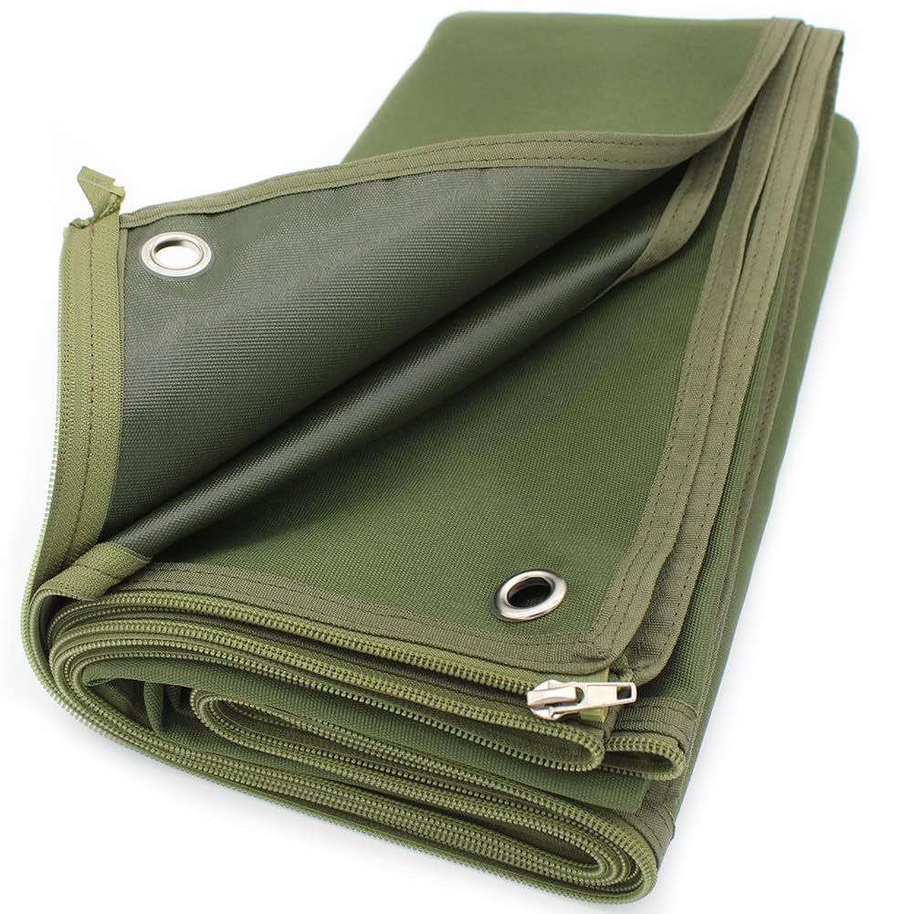 オリーブ 130*200 (ファスナーで拡張) CHENGMAY グランドシート 無骨 極厚 1000D 防水 テントシート 130×200cm 拡張式 収納袋付き アウトドア キャンプ テント グランドシート レジャーシート 厚手 大判 両面撥水(オリーブ