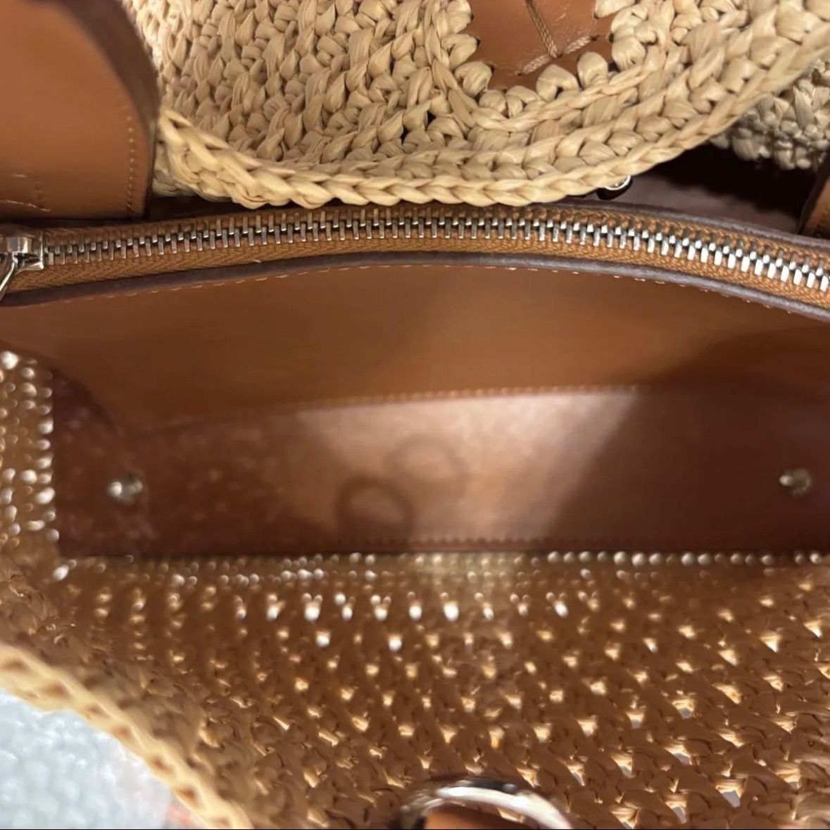 美品 TOD'S トッズ ラフィア マイクロ ハンドバッグ　カゴバッグ TOD'S - 美品 TOD'S トッズ ラフィア マイクロ ハンドバッグ カゴ