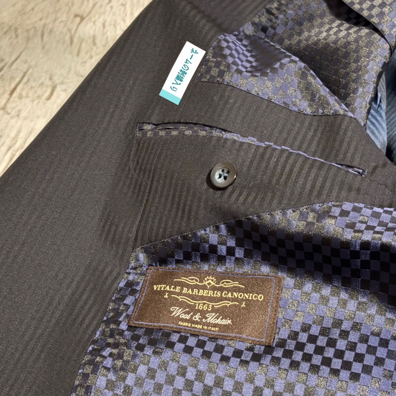 高級生地使用】【美品】VITALE BARBERIS CANONICO カノニコ イタリア製 