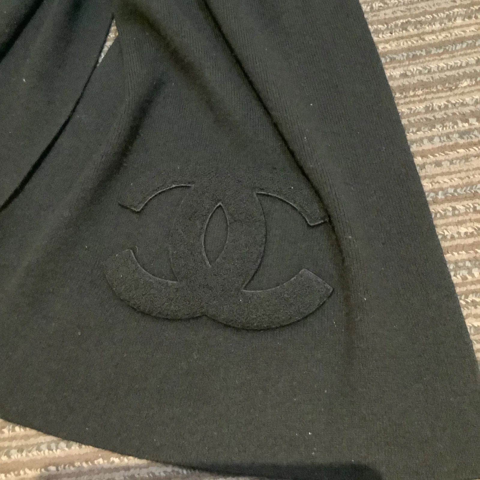 シャネル CHANEL ココマーク 刺繍 カシミヤ ニット マフラー