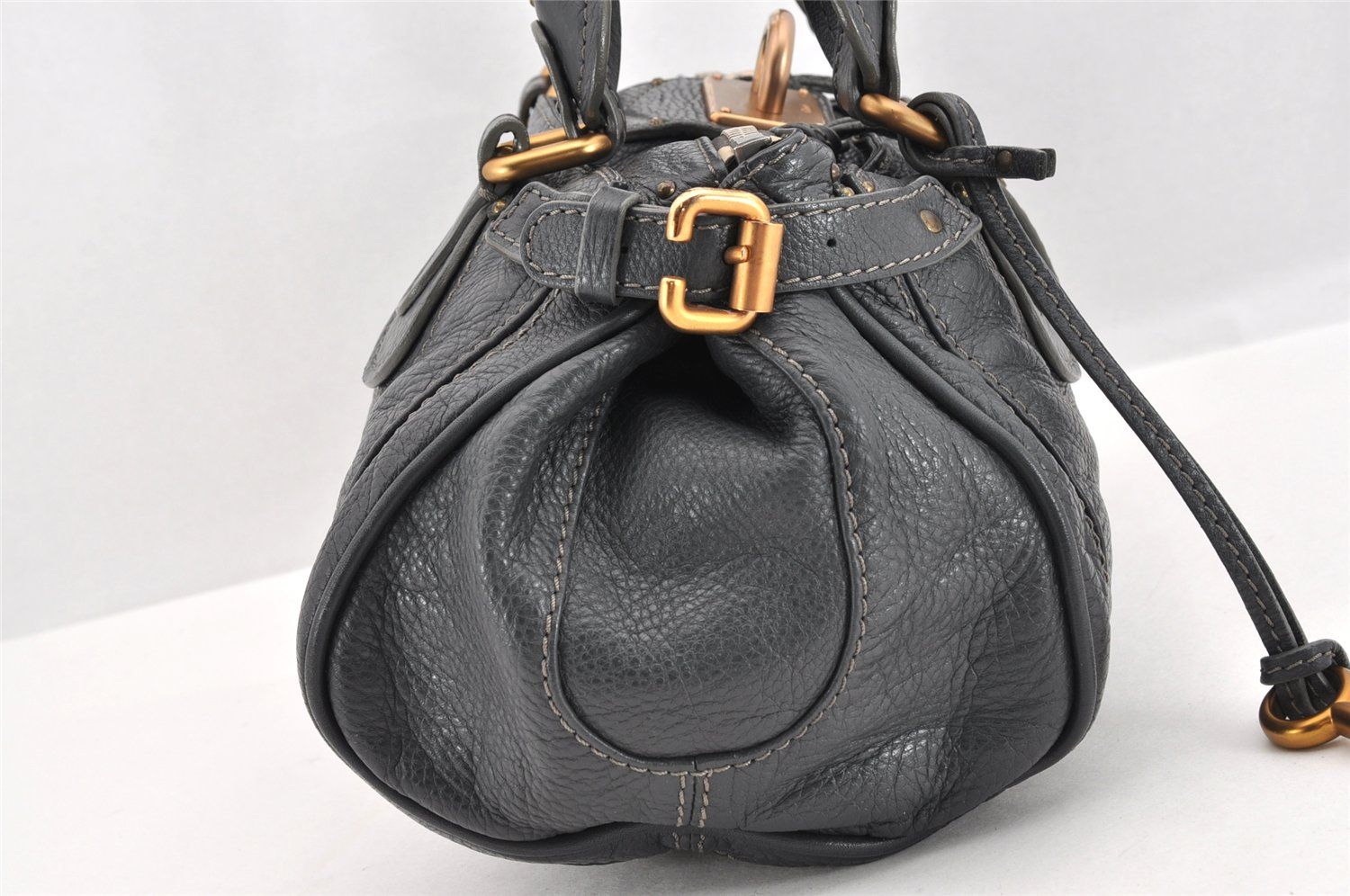 極美品】☆Chloe クロエ レザー チェーン ショルダーバッグ ブラック 