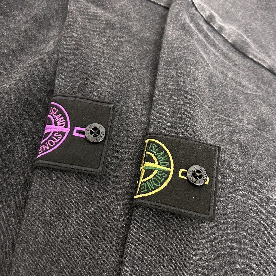 Stone Island 23SS ストーンアイランド クラシックロゴパッチ 重厚ウォッシュ長袖 使いやすいカップル向けベーシックラウンドネックスウェットシャツ