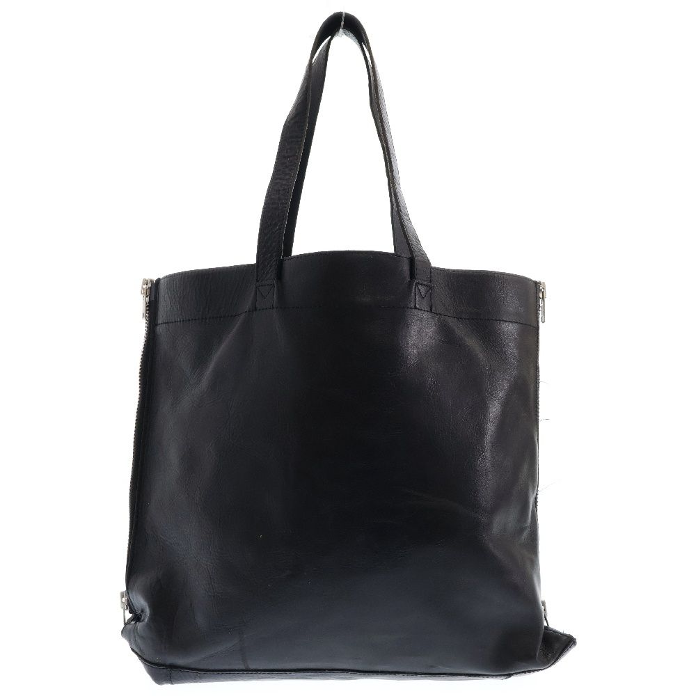 Yohji Yamamoto +NOIR トートバッグ ブラック カウレザー ヨウジヤマモト Yohji Yamamoto シグネチャーロゴカウレザー