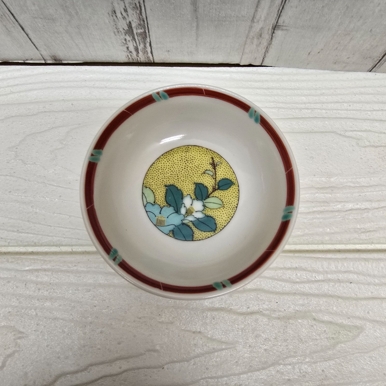 106【九谷焼】 美山窯 小鉢揃 5客セット 絵変わり 花柄 伝統工芸