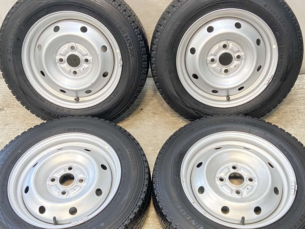 155|80R14 88|86LT ダンロップ ウィンターマックス SV01 A6VB E45 14x5.0 39 100-4穴 タイヤ スタッドレスタイヤ ホイールセット 4本セット w14251006008