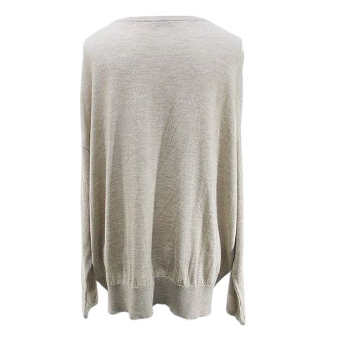 ブルネロクチネリ BRUNELLO CUCINELLI 長袖 ニット セーター カシミヤ 絹 シルク Sベージュ系 イタリア製 リブ 無地