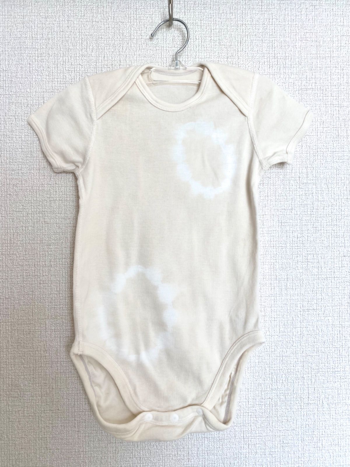 ハンドメイド　BABY 草木染め　赤ちゃん肌着　ロンパース　90cm