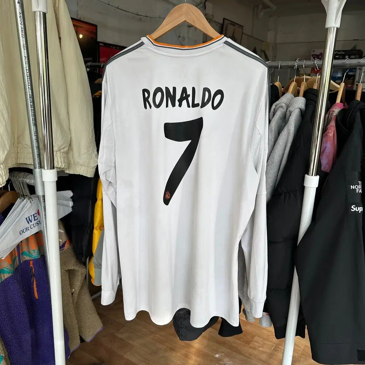 13 ー 14 レアル マドリード ホーム 長袖 No 7 ロナウド ジャクット