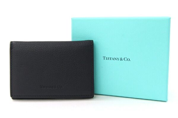 ティファニー 名刺入れ ブラック レザー 中古 ロゴ - メルカリ