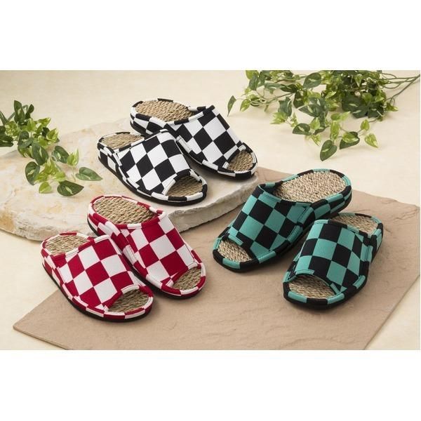 スリッパ〔グリーン ブラック