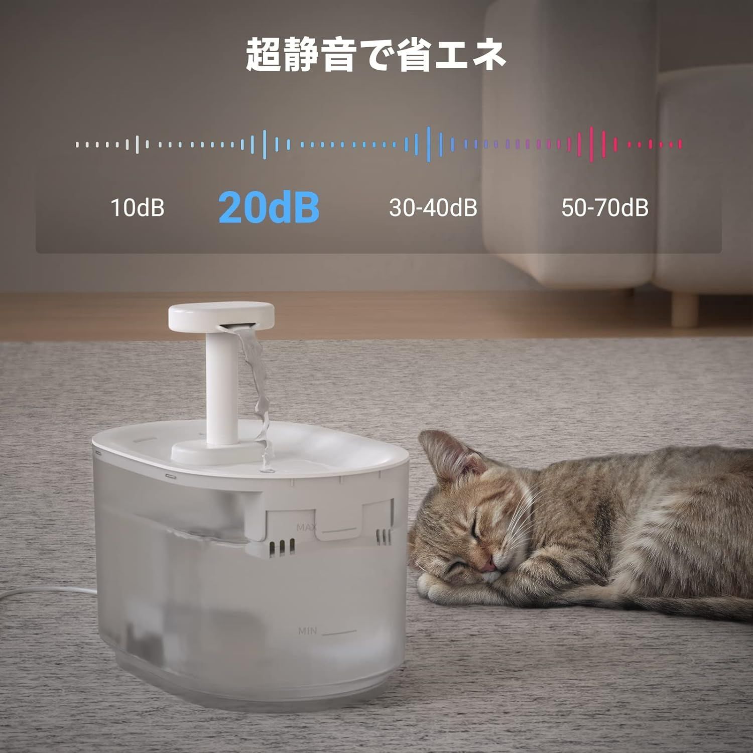 猫 水飲み器 ELS PET ペット自動給水器 ワイヤレスポンプ 3.5L大容量