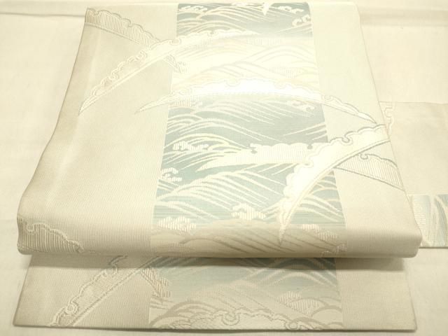 平和屋着物◎九寸名古屋帯 雪芝立波文 正絹 逸品 DAAW9078we - メルカリ