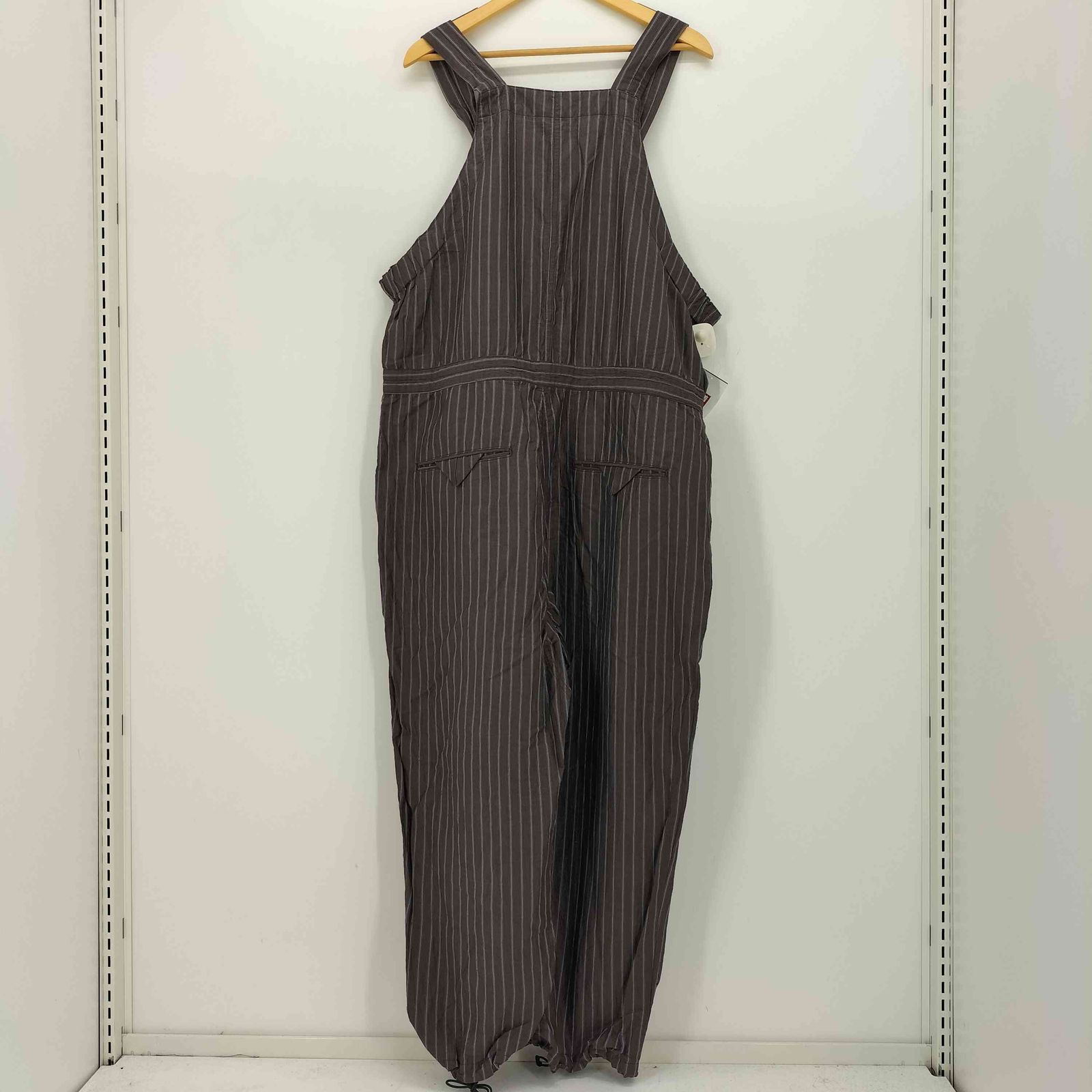 サスクワァッチファブリックス fabrix. 21 SS OVERALL ストライプ リネン オーバーオール メンズ M