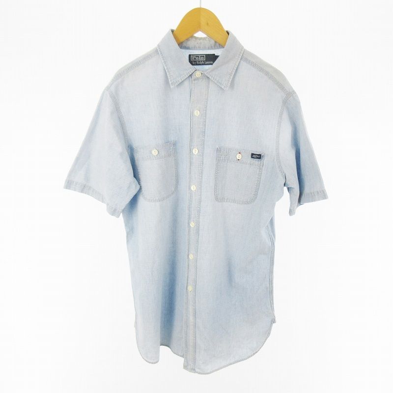 【美品】Polo Ralph Lauren シャンブレーシャツ S ポロ ラルフローレン シャンブレーシャツ 長袖シャツ ボーイズ