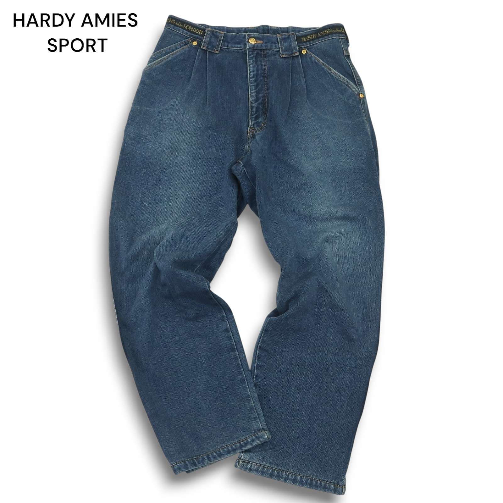 HARDY AMIES SPORT ハーディエイミス 通年 USED加工☆ 刺繍 タック入り 