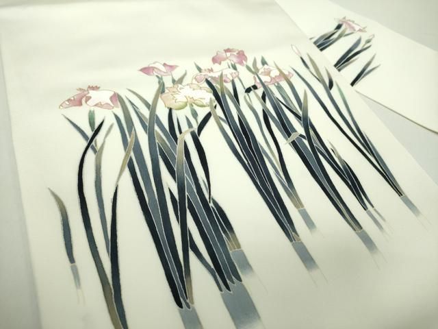 平和屋着物●塩瀬　九寸名古屋帯　杜若　金銀彩　正絹　逸品　DAAY1192ps 平和屋着物○塩瀬 九寸名古屋帯 杜若 金銀彩 正絹 逸品 DAAY1192ps 平和