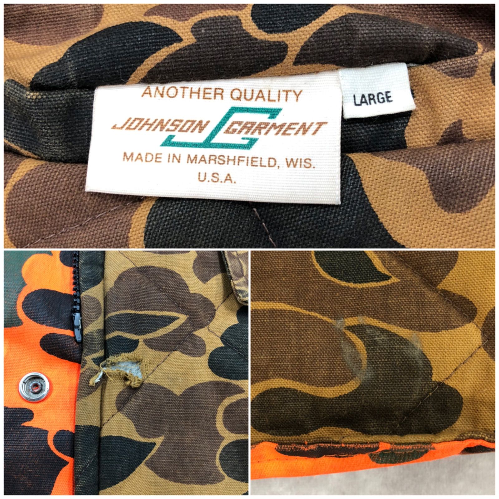 JOHNSON GARMENT ジョンソンガーメント アウター ジャケット カモ柄 カモフラ 迷彩柄 リバーシブル 古着 USED ヴィンテージ  VINTAGE - メルカリ