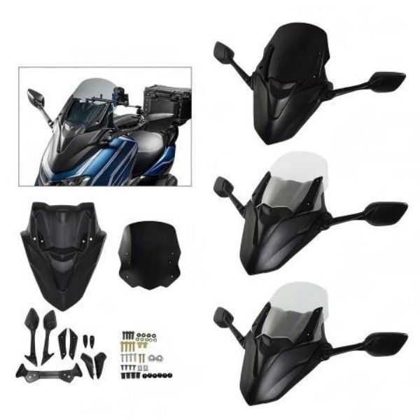 ヤマハ N-MAX 125 155 NMAX125 NMAX155 2021-23 フロントガラス フロントカバーパネル バックミラー付き