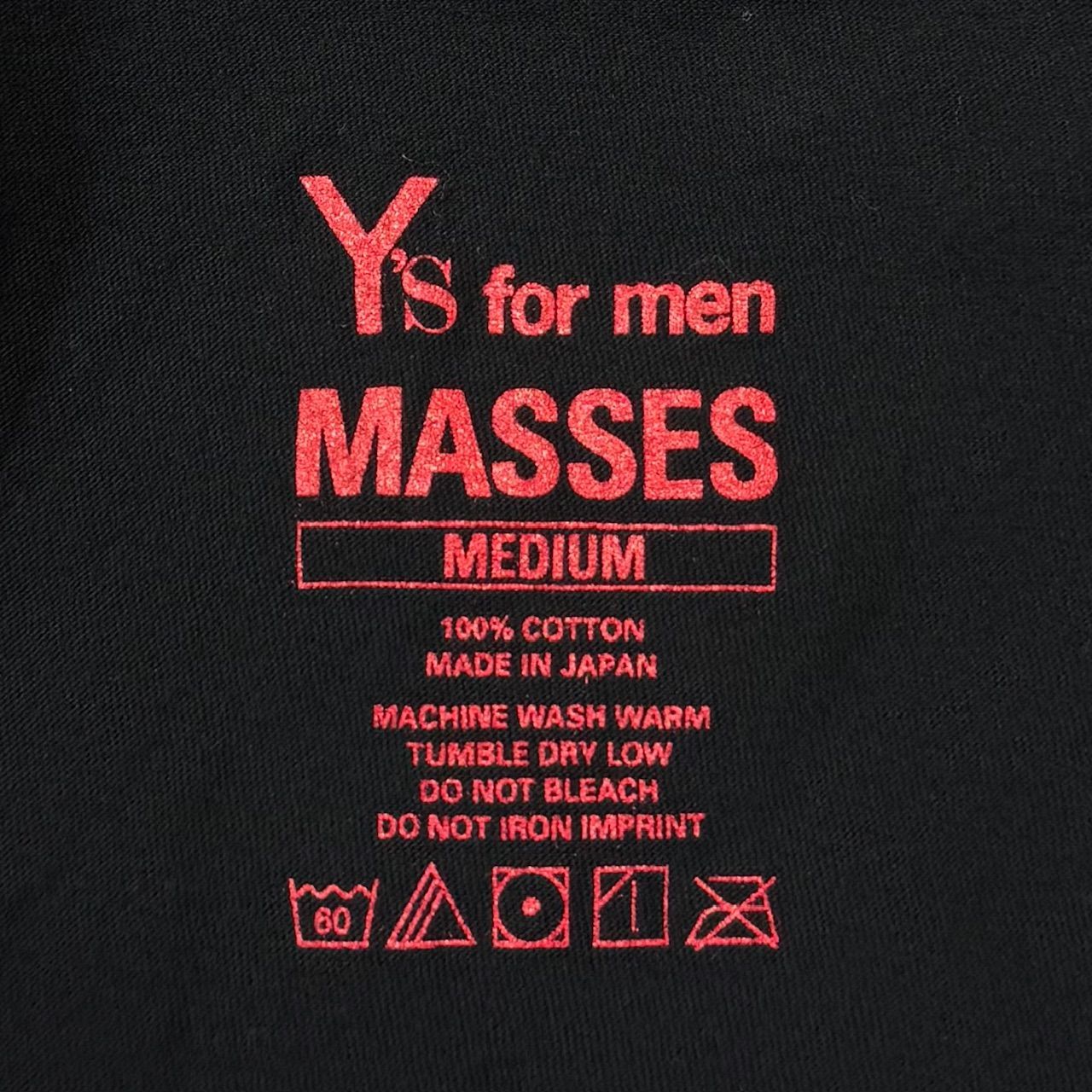 参考上代19800円 Y's for men × MASSES T-SHIRT ”SKULL” スカルT