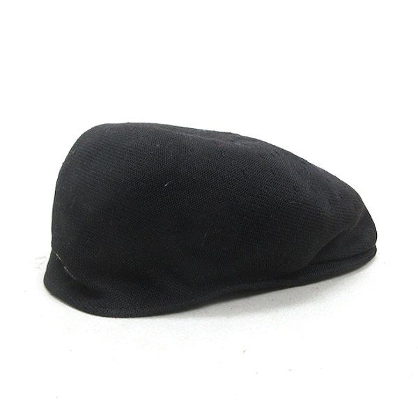 G■カンゴール/KANGOL サマーニット ハンチングベレー/帽子【58cm】黒/men's/103【中古】■