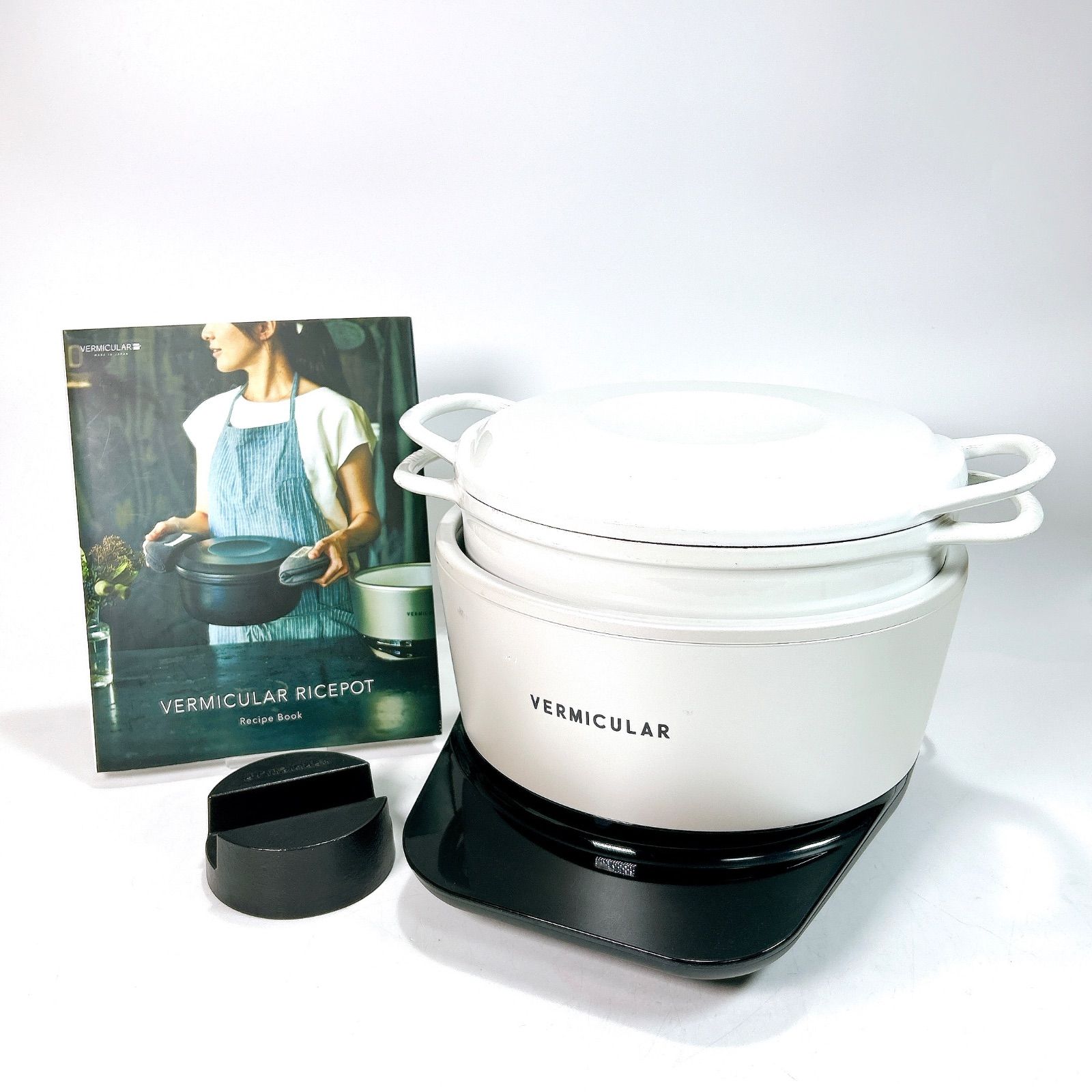 VERMICULAR バーミキュラ 炊飯器 ライスポット PH23A-WH レシピブック 蓋置付属