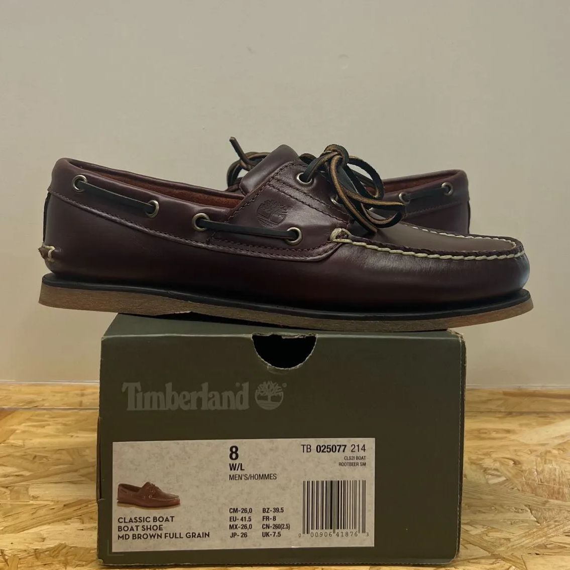 TIMBERLAND CLASSIC BOAT SHOES MEDIUM BROWN FULL GRAIN ティンバーランド クラシック ボート シューズ ミディアム ブラウン 茶 黒 オレンジ 26cm TB 025077 214