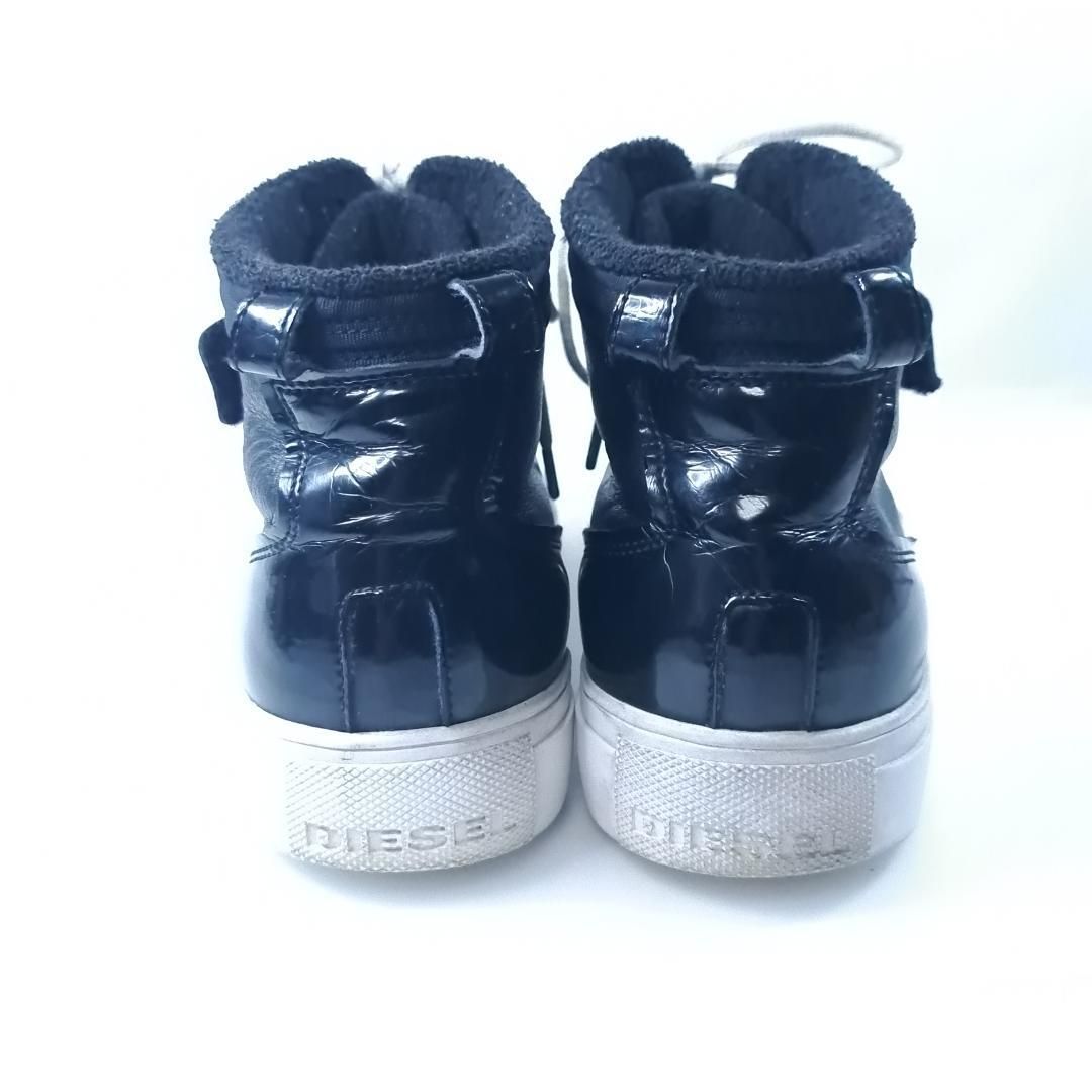DIESEL ハイカットスニーカー レースアップ ベルクロ ブラック 27cm DIESEL ハイカットスニーカー レースアップ ベルクロ ブラック