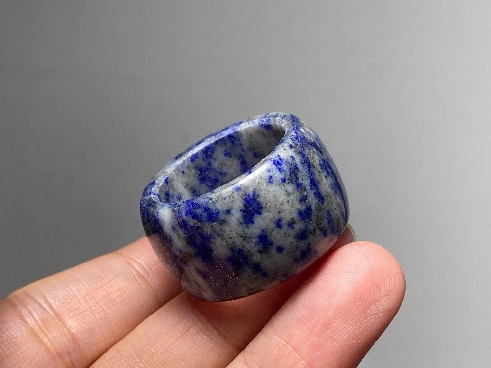 QJ174 広幅 28.5号 天然 ラピスラズリ 青金石 リング くりぬき 指輪 191-9 美品 13.5号 天然 ラピスラズリ 青金石 メンズ レディース