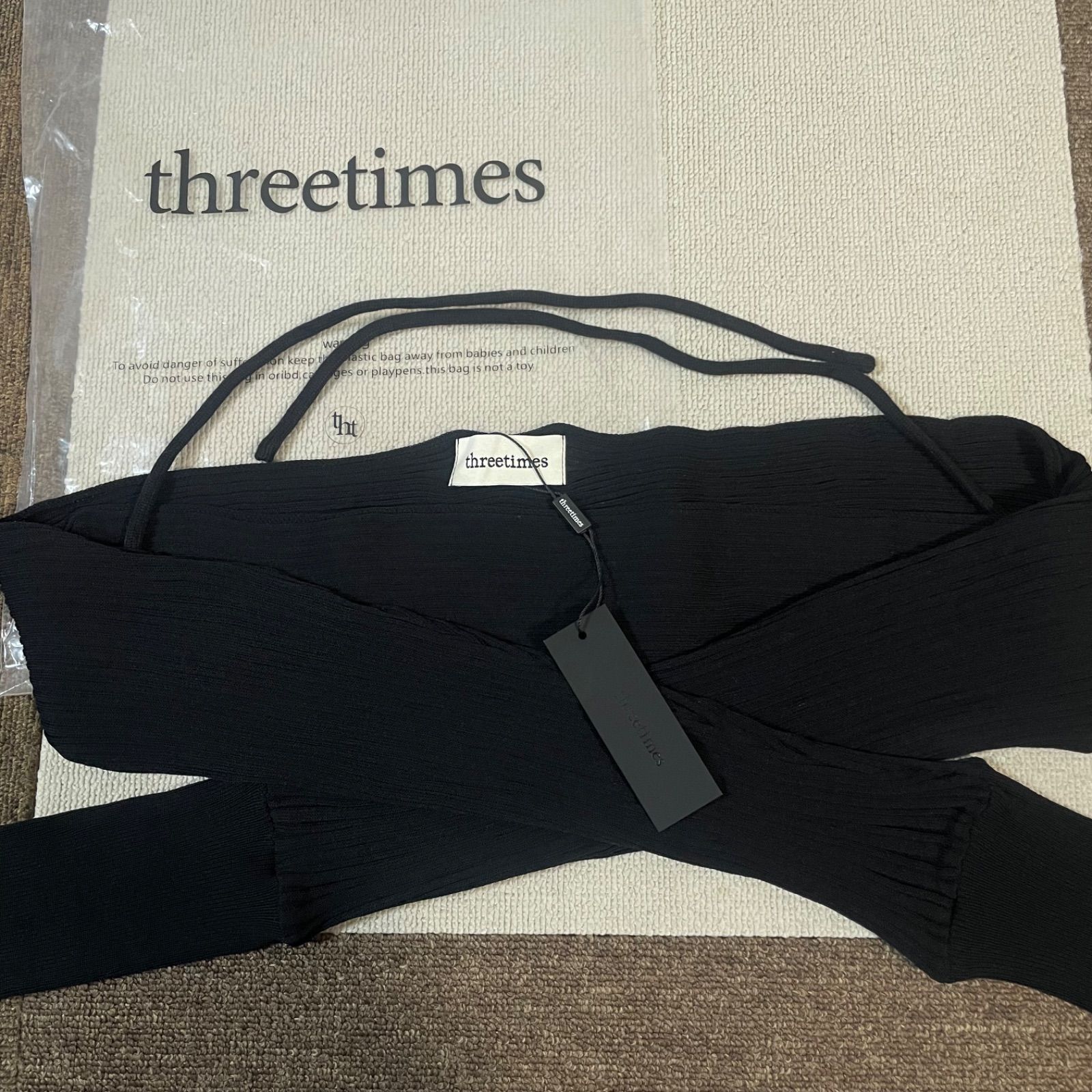threetimes LIT BOLERO ボレロ カーディガン 白 バレエコア threetimes LIT BOLERO ボレロ カーディガン 白 バレエコア
