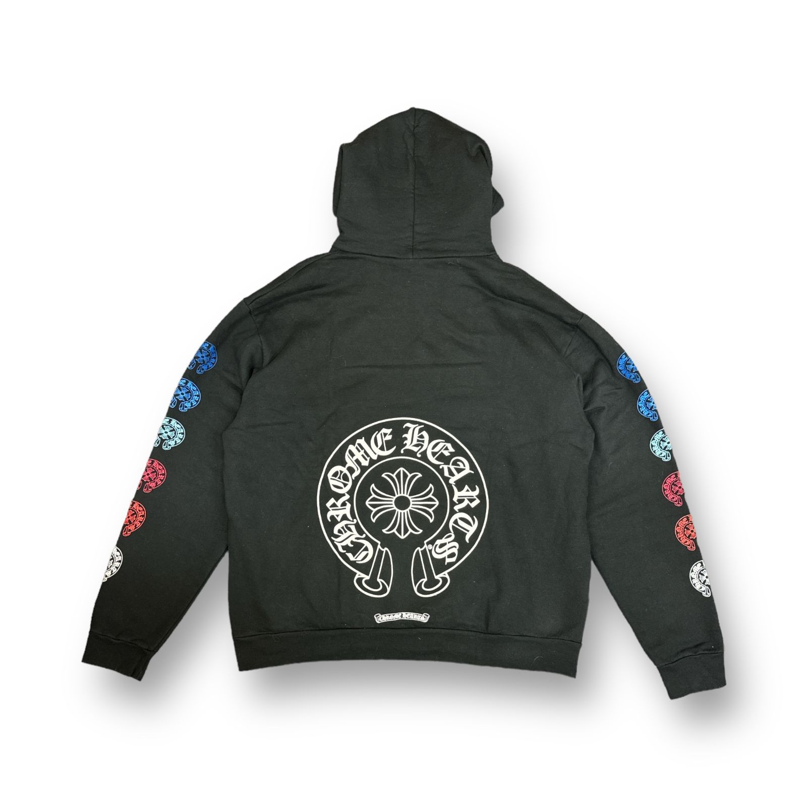 国内正規 CHROME HEARTS マルチカラー ホースシュー 袖ロゴ スウェット ...