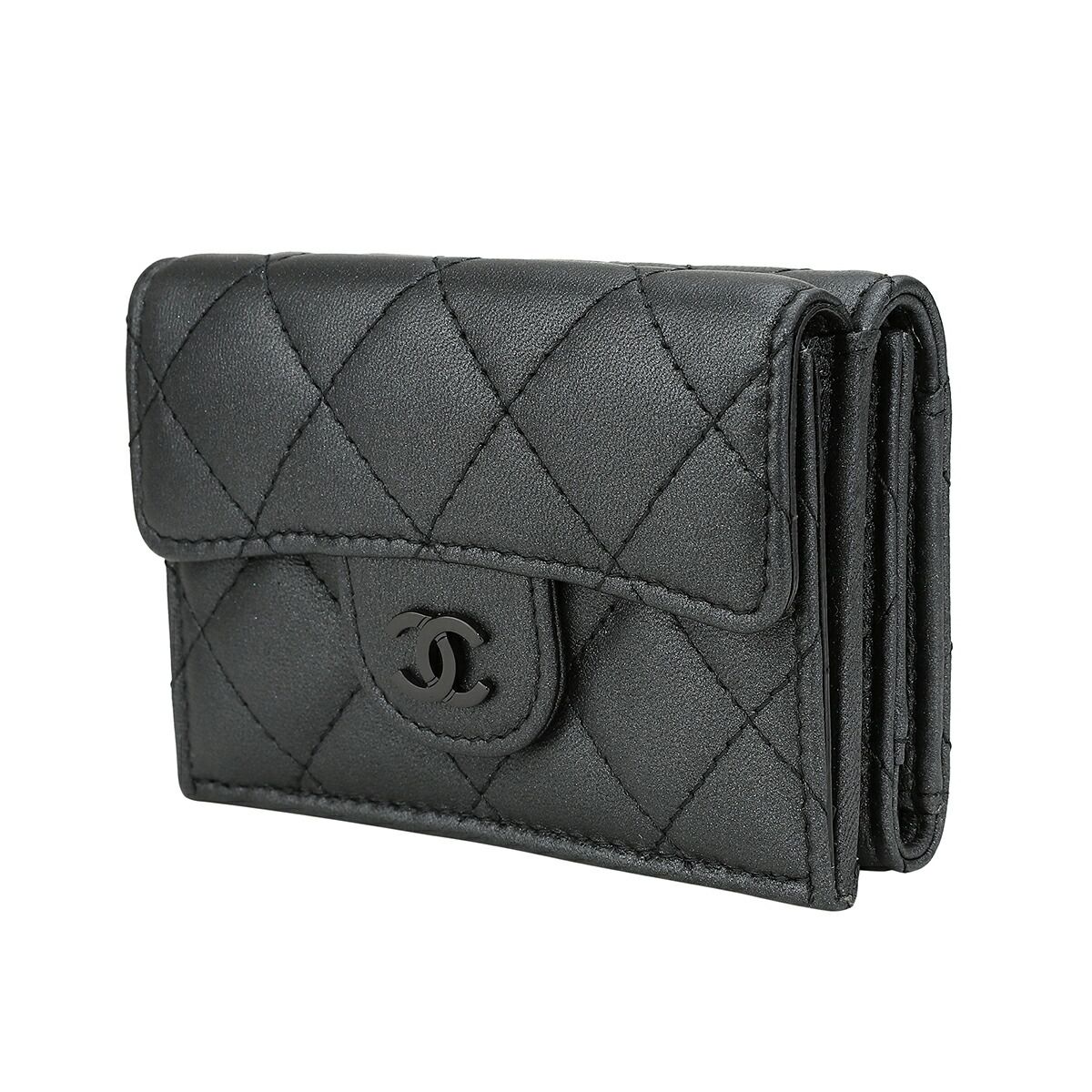 新品 シャネル CHANEL 3つ折り財布 TRIFOLD WALLET ブラック - メルカリ