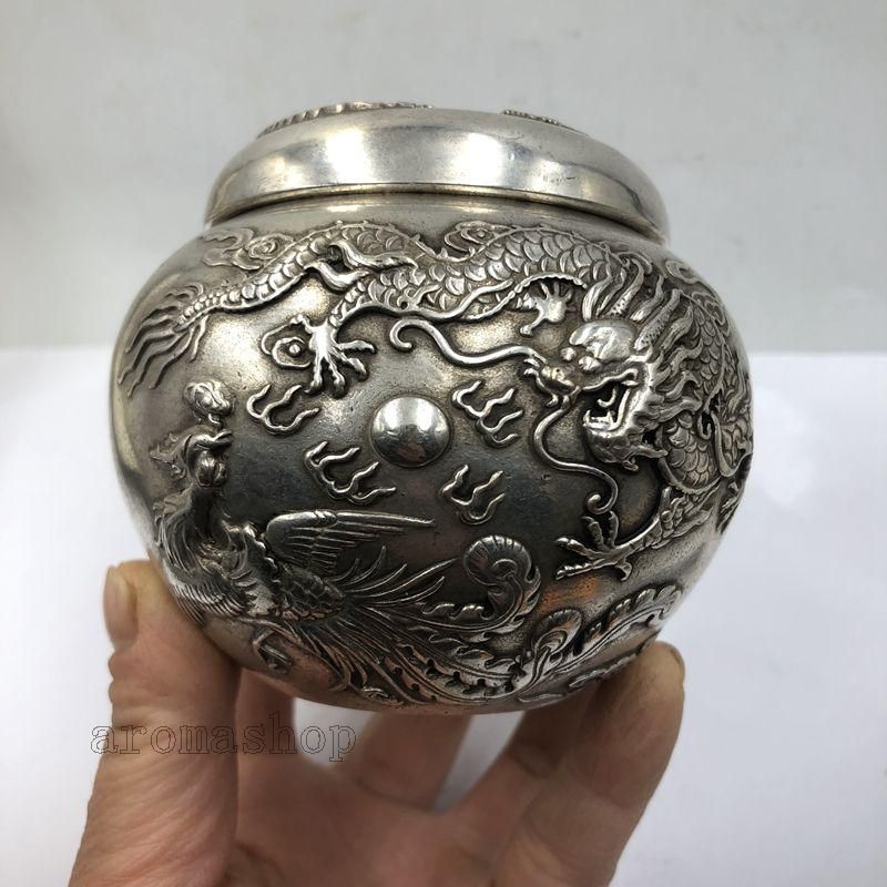 鎏金龍鳳茶壺 包漿 茶道具 香道具 装飾品 工芸品 美術品 置物