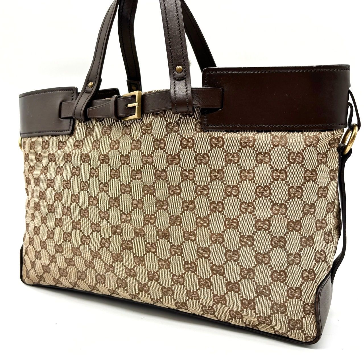 ✨美品✨ GUCCI グッチ トートバッグ ハンドバッグ バックル GG ✨美品✨ GUCCI グッチ トートバッグ ハンドバッグ バックル GG